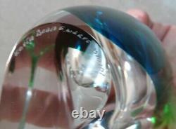 MODERN Art Glass Vase Kosta Boda MIRAGE Goran Warff Design Blue Green 6-1/8