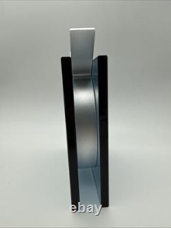 MOMA SQUARE RIBBON VASE BLUE GLASS DESIGNED BY PETER HEWITT Rare Blue Color