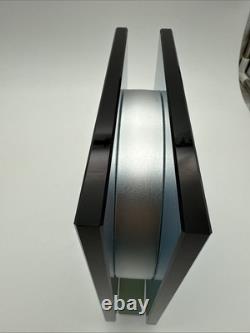 MOMA SQUARE RIBBON VASE BLUE GLASS DESIGNED BY PETER HEWITT Rare Blue Color