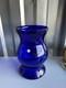 MONUMENTAL EXTRA LARGE HEAVY 14+Tall x 10Wide Vintage Glass COBALT BLUE Vase