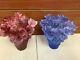 Magnificent Pair Of Pate De Verre Heavy Ombré Vases One Of Kind Signed France