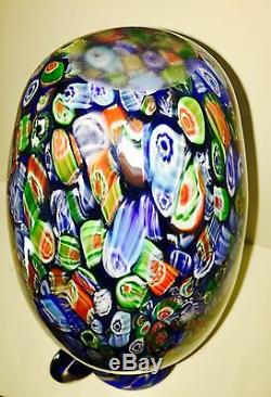 Magnum MCM Murano Art Glass Millefiori Vase 13.5 T 6.10 Lbs