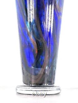 Makora Krosno Murano Style Hand Blown Art Glass Vase 12.75H Made in Poland