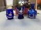 Mary Gregory Cobalt Blue Glass Antique, Victorian, Lot of 3 Pieces