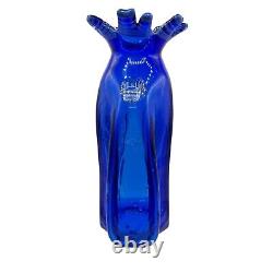 Mensch Studio Glass Cobalt Blue Glass Tall Vase Home Decoration