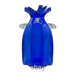 Mensch Studio Glass Cobalt Blue Glass Tall Vase Home Decoration