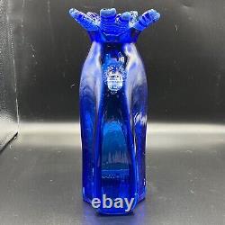 Mensch Studio Glass Cobalt Blue Glass Tall Vase Home Decoration