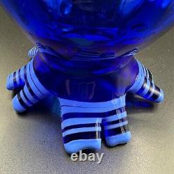 Mensch Studio Glass Cobalt Blue Glass Tall Vase Home Decoration