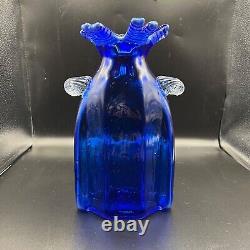 Mensch Studio Glass Cobalt Blue Glass Tall Vase Home Decoration