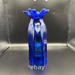 Mensch Studio Glass Cobalt Blue Glass Tall Vase Home Decoration