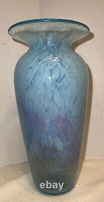 Michael Nourot Art Glass Vase Blue CV 256 84 DLL