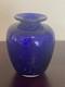 Michael Nourot Cobalt Blue Art Glass Vase Handblown Original Art Work Vintage