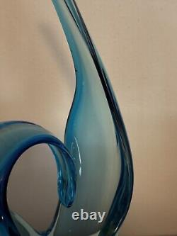 Mid 20th Century Murano Art Glass Vase With Controlled Bubbles