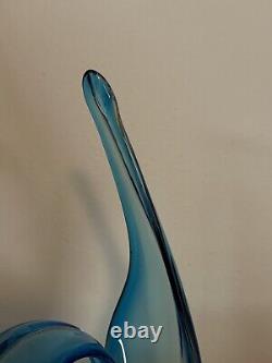 Mid 20th Century Murano Art Glass Vase With Controlled Bubbles