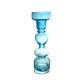 Mid Century Hooped Pompadour Blue Vase