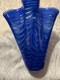 Mid-Century Italian Murano Scalloped Blue Art Glass Ruffled Vase
