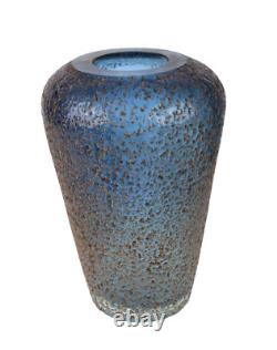 Mid-Century Modern Alessando Mandruzzato Murano Sommerso Textured Glass Vase