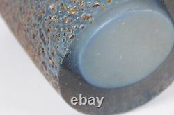 Mid-Century Modern Alessando Mandruzzato Murano Sommerso Textured Glass Vase