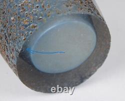 Mid-Century Modern Alessando Mandruzzato Murano Sommerso Textured Glass Vase