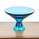 Mid Century Modern Art Glass Vase Bowl Blue Sommerso Round Heavy Murano 2 Tone