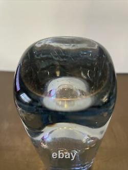 Mid Century Strombergshyttan Ice Blue Art Glass Vase Stromberg 11