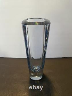 Mid Century Strombergshyttan Ice Blue Art Glass Vase Stromberg 11