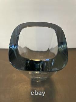 Mid Century Strombergshyttan Ice Blue Art Glass Vase Stromberg 11