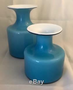 Mid Size Carnaby Blue Vase Holmegaard Per Lutken MCM 1960s