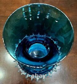 Midcentury Dark Blue Murano Glass Vase, Mouthblown, circa 1960, Extremely Rare