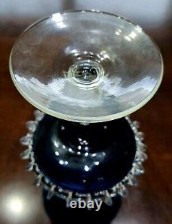 Midcentury Dark Blue Murano Glass Vase, Mouthblown, circa 1960, Extremely Rare