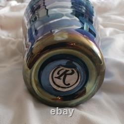 Minh Martin Romeo Iridescent Art Glass Aurora Vase, 10 Height x 6 Wide