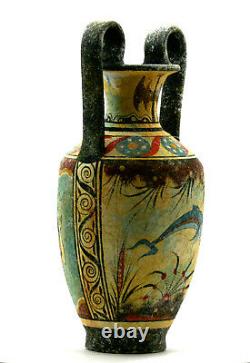 Minoan Vase Pottery Painting Blue Ladies Ancient Greek Crete Ceramic Knossos