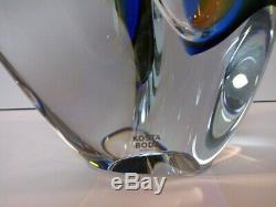 Mirage Vase Goran Warff Kosta Boda 7040704 Blue/Amber 6-1/8 Tall Brand New