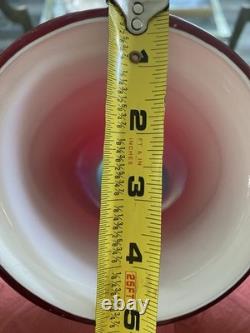Modern Art Glass Vase Seapoot Blending Blue Red Yellow Black Heavy Tall 25H