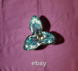 Modern Transparent submerged BLUE Italian Murano Glass Vase 1970's