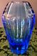 Moser Tallest of Eternity Series 10 Panel Crystal Sapphire Blue Hand Polished