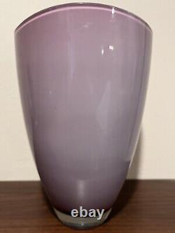 Murano Art Glass C. Nason Wide Vase Amethyst Purple Turquoise Blue Italy