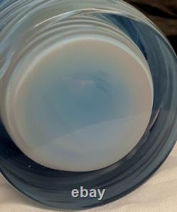 Murano Art Glass Italy Blue Birds Vase Outer Glass Coil Wrap 10 lb Unmarked VTG