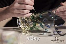 Murano Glass Large Starburst Vase Handmade Italian Glass