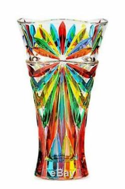 Murano Glass Large Starburst Vase, Made In Italy