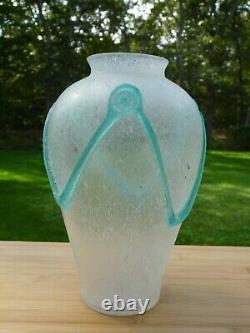 Murano Glass Scavo Applied Vine Vase