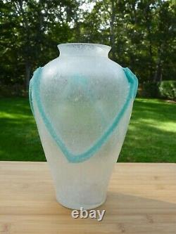 Murano Glass Scavo Applied Vine Vase