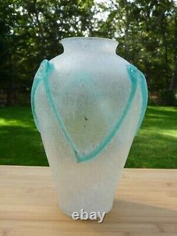 Murano Glass Scavo Applied Vine Vase