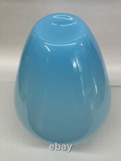 Murano Glass Tiffany Blue Opaque Vase