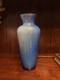 Murano Glass Vase Blue with Gold Flecks Made In Italy Hand Blown 9.5 Tall