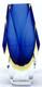 Murano Glass Vase By Alessandro Mandruzzato Sommerso Blue Yellow 6