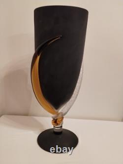 Murano Italy Art Glass Vase 1980's 20 inch vase signed Santi Murano HEAVY