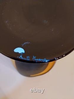 Murano Italy Art Glass Vase 1980's 20 inch vase signed Santi Murano HEAVY Murano Italy Art Glass Vase 1980's 20 inch vase signed Santi Murano HEAVY