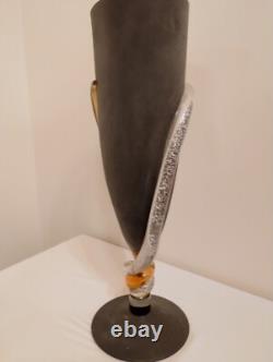 Murano Italy Art Glass Vase 1980's 20 inch vase signed Santi Murano HEAVY