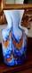 Murano Mid-Century Modern Carlo Moretti 1970's Orange and Blue glass art vase